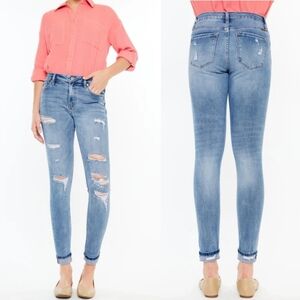 Kancan Amanda High Rise Distressed Ankle Skinny Jeans Sz 3 / 25